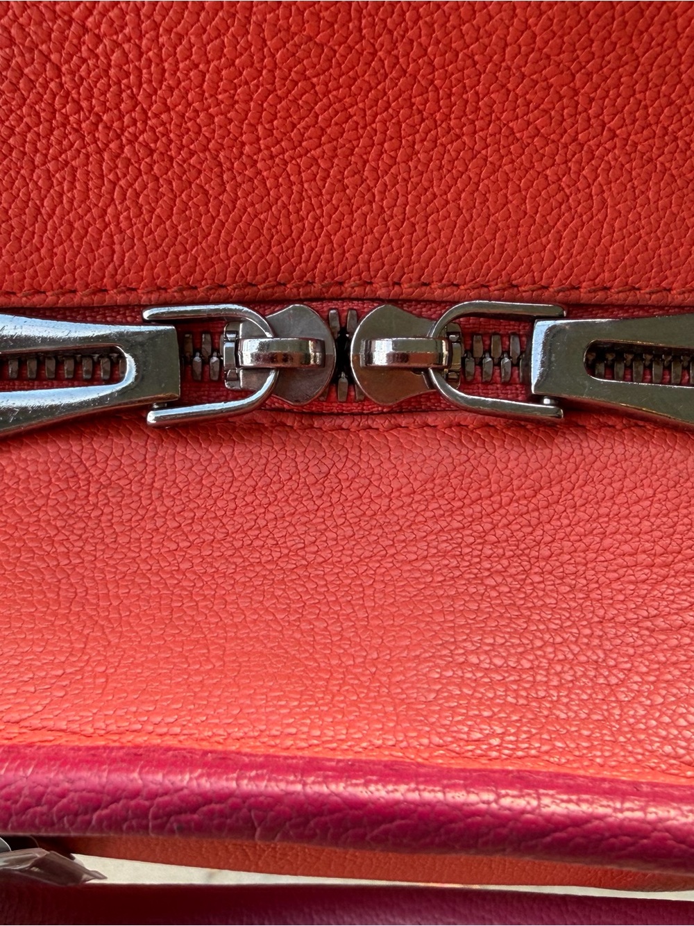 Loewe Two-Tone Pink and Orange Leather Satchel - Picture 14 of 15